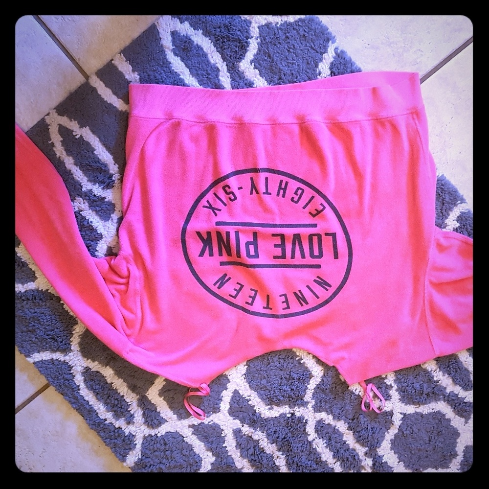VS Pink off the shoulder sweatshirt